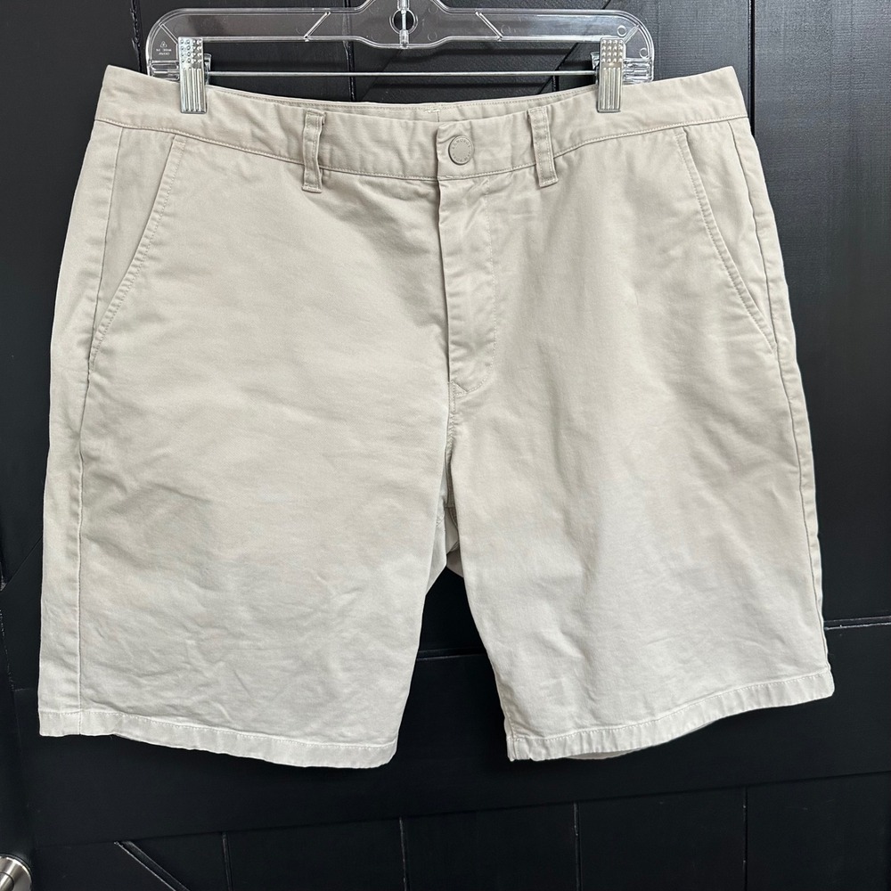 Bonobos Mens Stretch Chino Shorts Khaki Tan Beige Size 36 Classic Preppy Casual